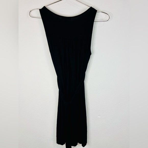 Forever 21 Black Sleeveless V-Neck Mini Dress Small Adjustable Waist Boho Style - Picture 8 of 15